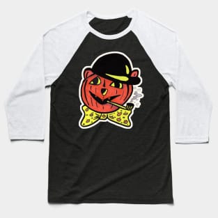 Vintage Cat Jack-o-Lantern Halloween Art Baseball T-Shirt